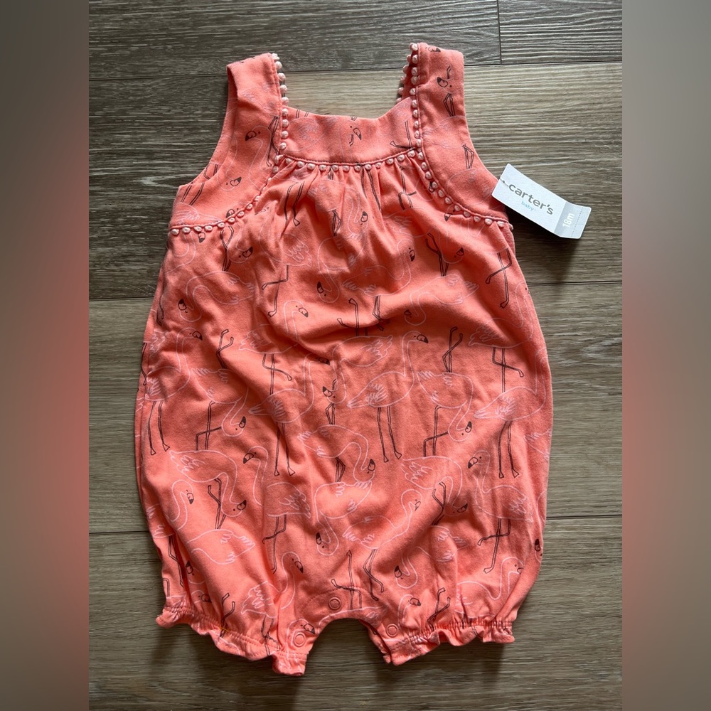 NEW Adorable Flamingo Baby Girl Romper